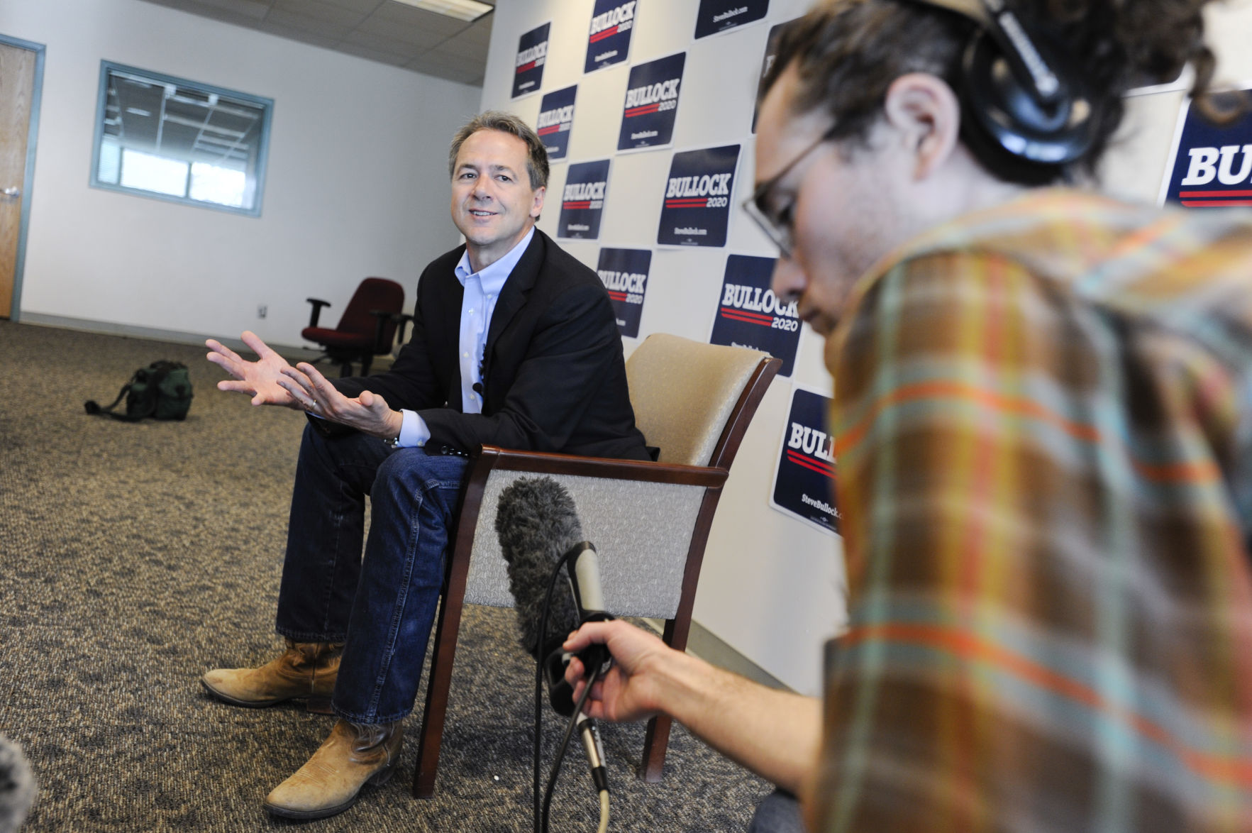 Gov. Steve Bullock, Democratic presidential candidate, holds a roundtable discussion